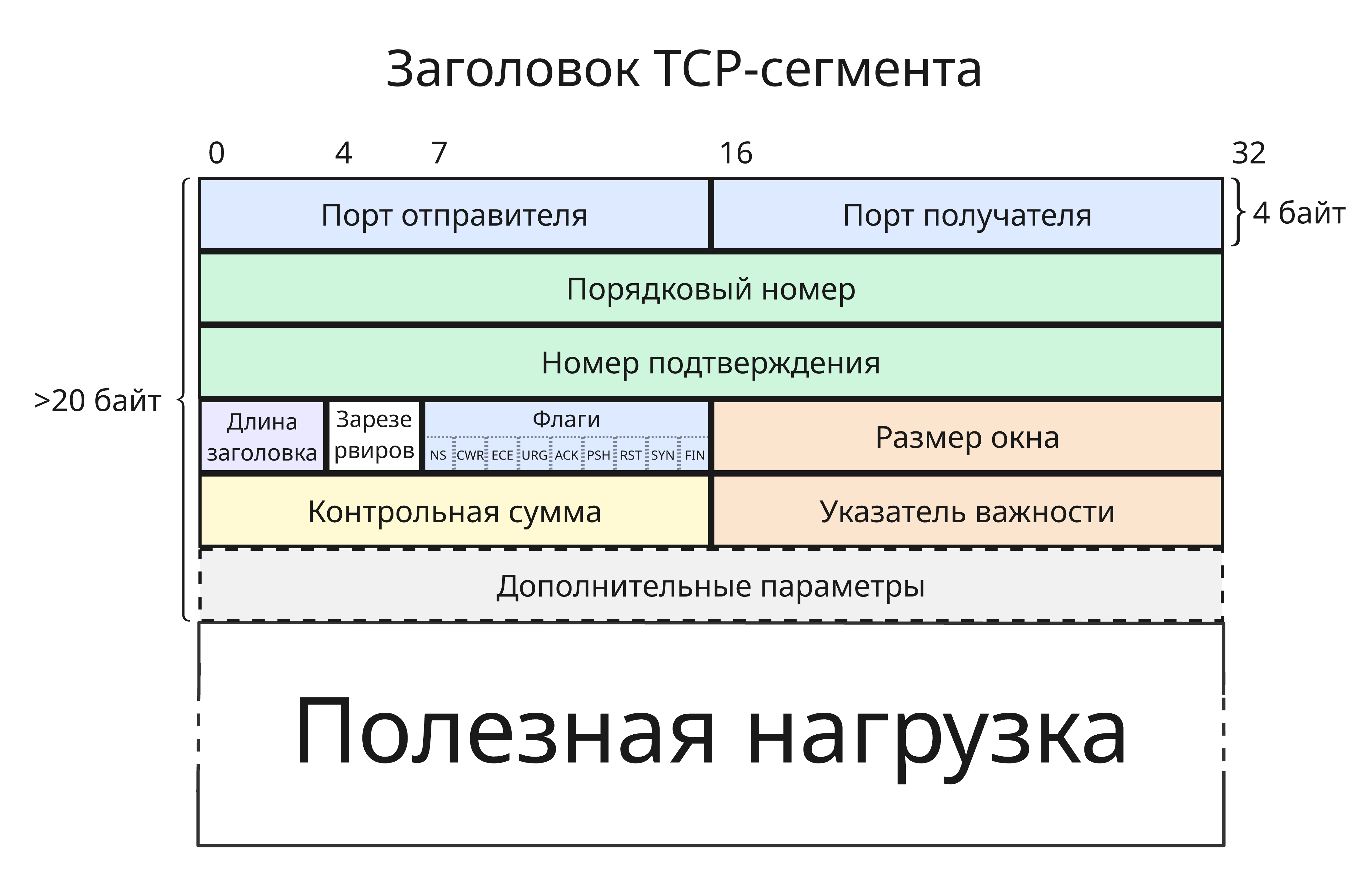Заголовок TCP-сегмента